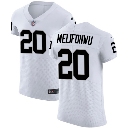 Nike Raiders #20 Obi Melifonwu White Men's Stitched NFL Vapor Untouchable Elite Jersey